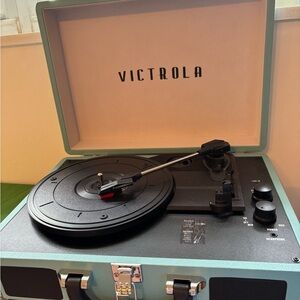 Victrola Teal Vinyl Record Player
